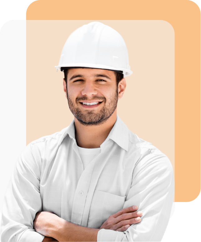 Engineer with white hat